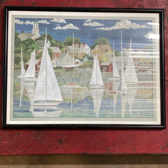 Captain’s Harbor by Paul Brent custom framed print wall decor, picture, artwork - Picture 1 of 2